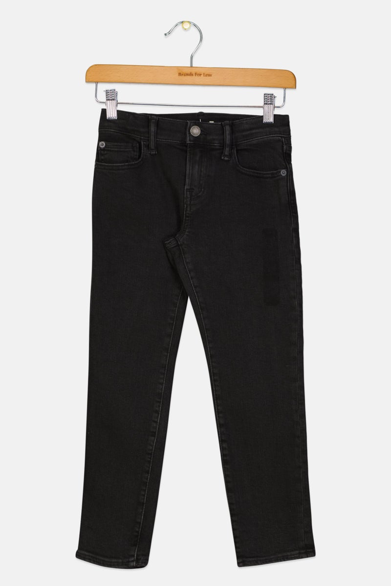 GAP Kids Boy Washed Denim Jeans, Black - Image 1