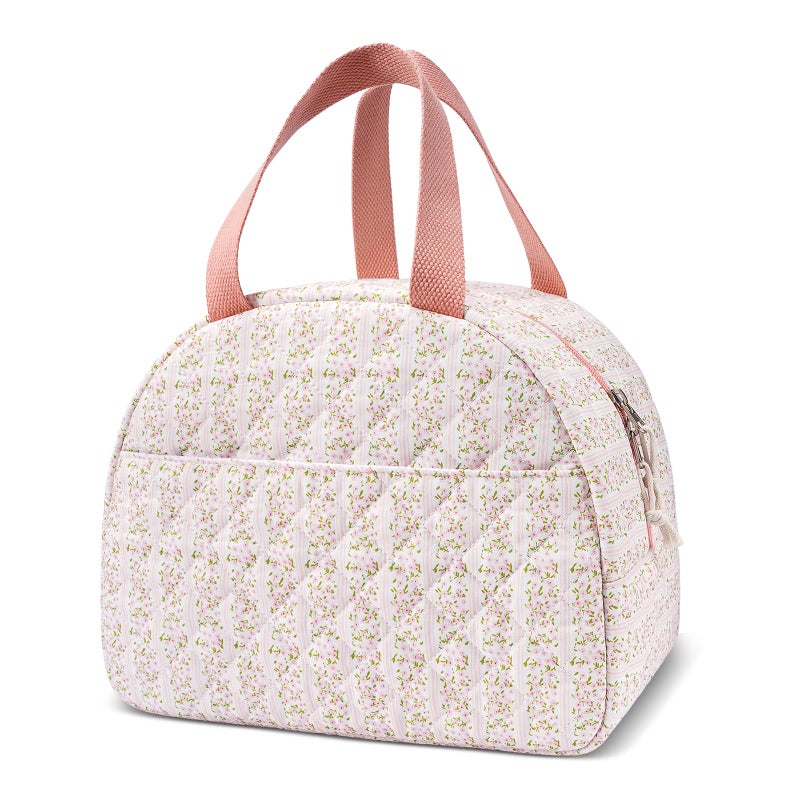 honitty Lunch Box for Women,Cute Quilted Lunch Tote Bag,Reusable Insulated Lunch Box,Large Capacity Cooler Bag with Compartments for Work, Picnics or Travelling - Image 1