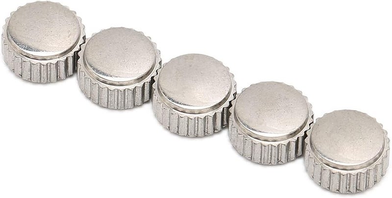 6mm Flat Hole Watch Crown Repair Kit Silver Gold Assorted Replacement Heads - Image 5
