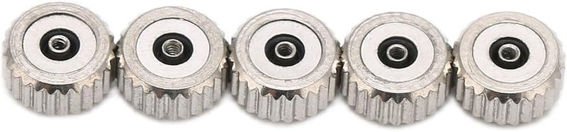 6mm Flat Hole Watch Crown Repair Kit Silver Gold Assorted Replacement Heads - Image 3