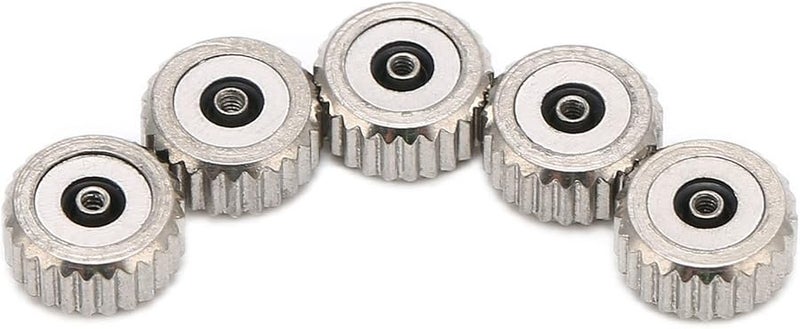 6mm Flat Hole Watch Crown Repair Kit Silver Gold Assorted Replacement Heads - Image 1