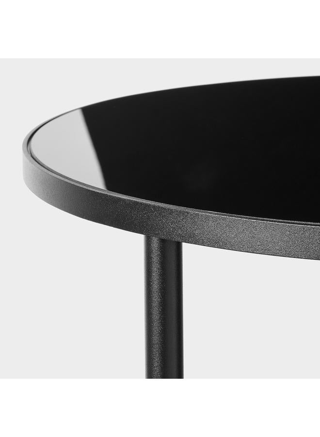 erorex Side table, black/glass black, 45 cm - Image 5