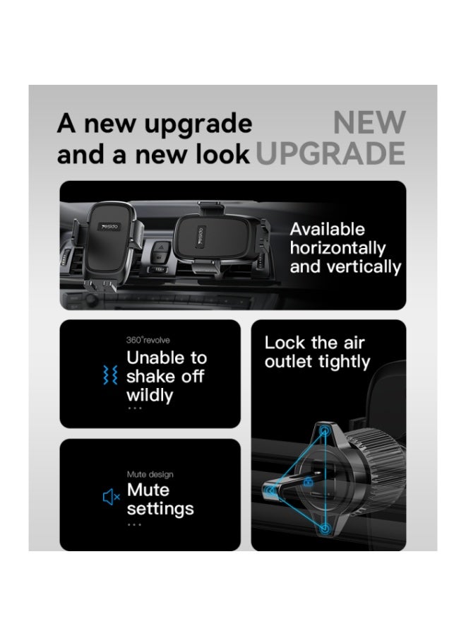 يسيدو حامل هاتف محمول C241 يُثبّت في فتحة تهوية السيارة | حامل هاتف للسيارة بدون استخدام اليدين - Image 3