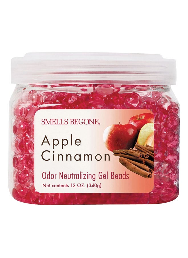 Smells Begone Apple Cinnamon Air Freshener-Gel Scented Odor Neutralizing Gel Beads Red 12 oz 52812  - Image 2