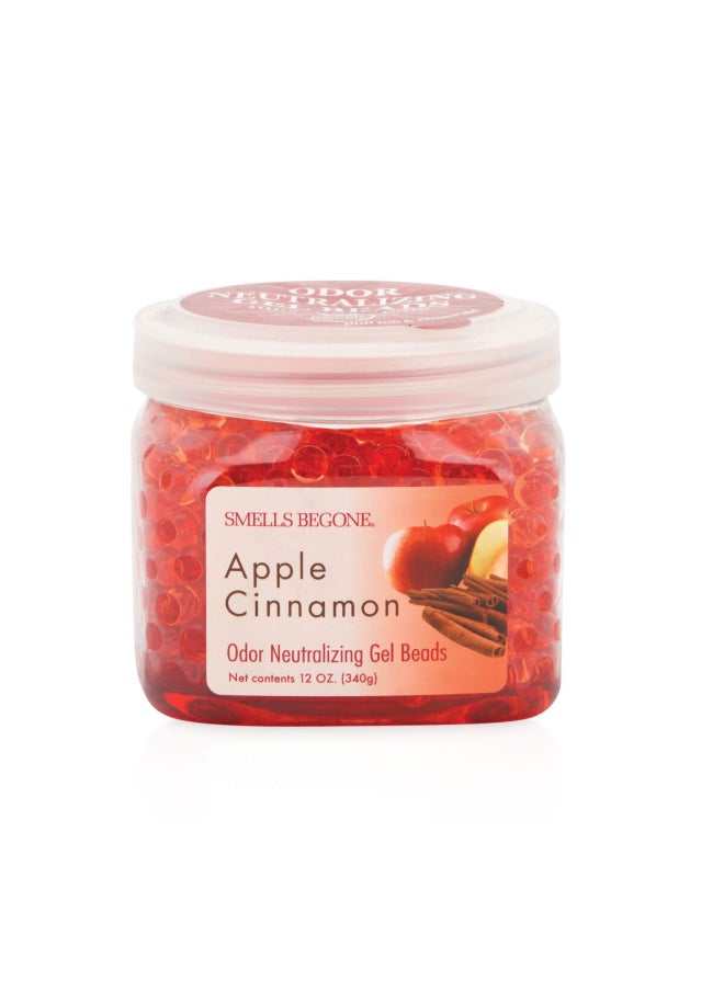 Smells Begone Apple Cinnamon Air Freshener-Gel Scented Odor Neutralizing Gel Beads Red 12 oz 52812  - Image 1
