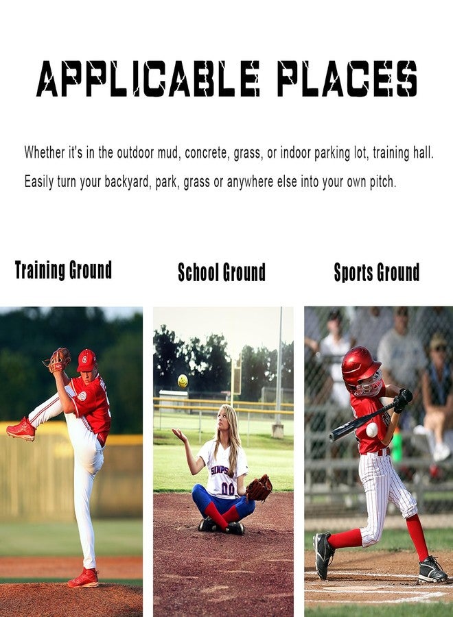 SXYYDSG 2 Pcs Baseball Pitching Rubber, Pitcher's Plate, Baseball & Softball Pitching Mound Rubber for Baseball Softball Games, Practice, Skill Camps, Coaching Equipment - Image 5