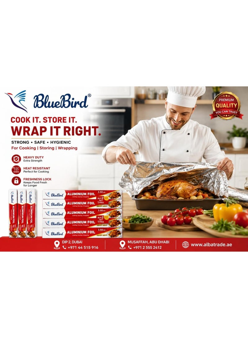 Bluebird Aluminum foil 45 cm x 3.50 Mtr (Buy 2 Get 1 Free offer pack) - Image 4
