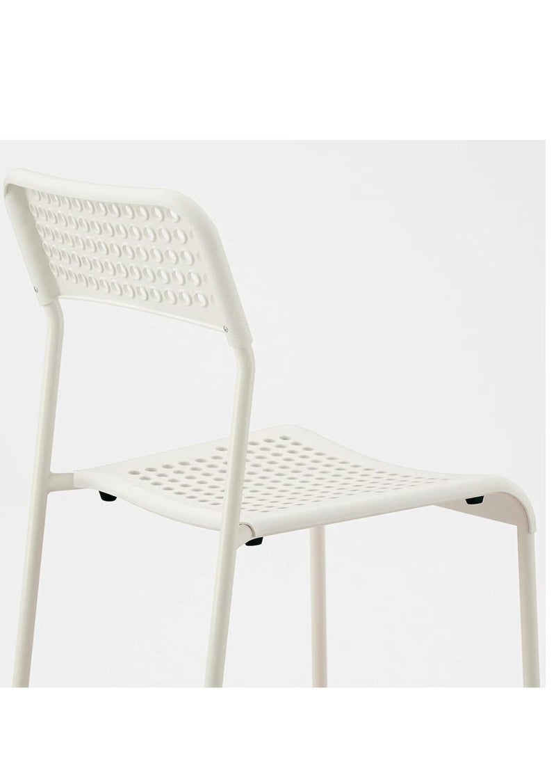 وثير طقم 4 كراسي متعدد الاستخدامات أبيض 77x45x39سم بدون طاولة - Image 3
