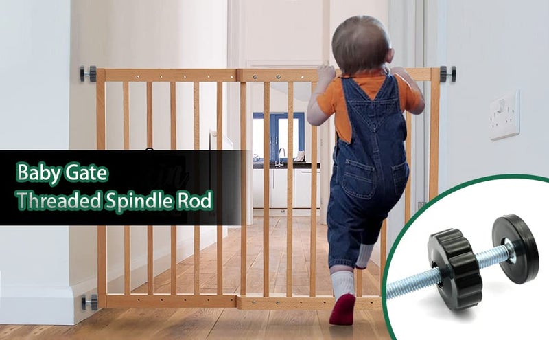 Vmaisi 4 Pack 8MM Baby Gate Threaded Spindle Rod - 8CM Short for Safety Pressure Gates - Image 4