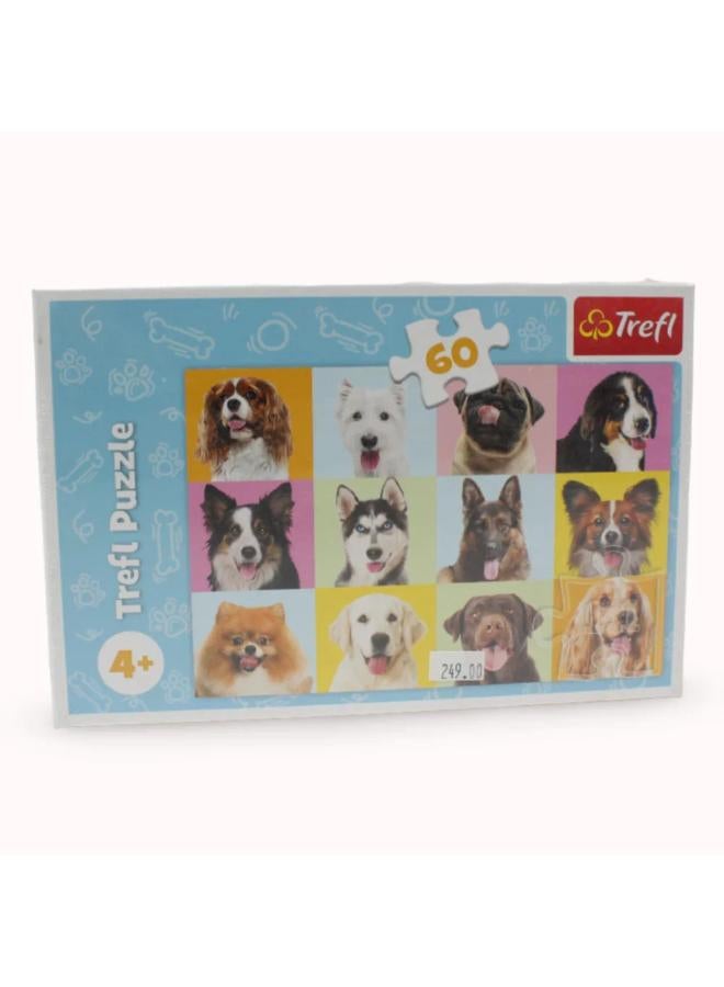 Trefl Cute Dogs Puzzle - 60 Pcs - Image 1