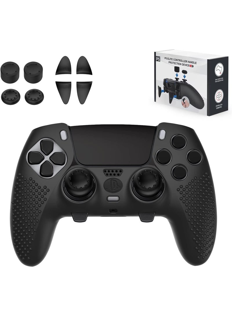 جراب حماية لجهاز تحكم PS5 Edge، غطاء حماية لجهاز تحكم PlayStation 5 Edge، جراب حماية مخصص لجهاز تحكم PS5 اللاسلكي Edge، يتضمن 4 أغطية عصا التحكم وموسعات زرّي L2/R2 - Image 1