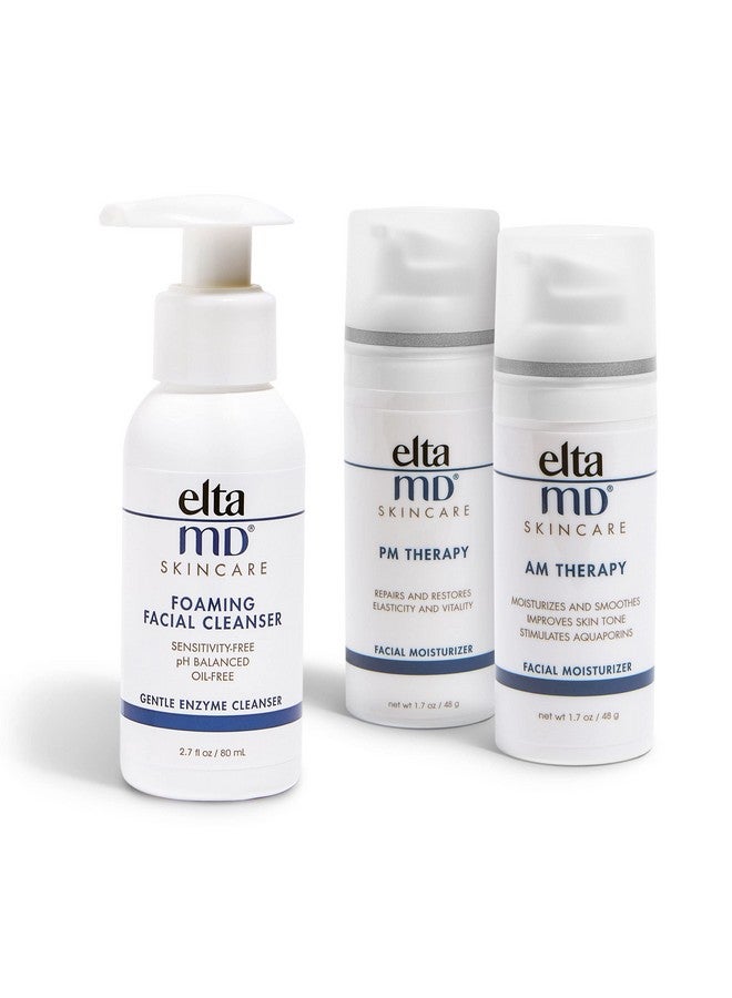 EltaMD Ltamd Am & Pm Moisturizer Facial Kit With Daily Foaming Facial Cleanser Gentle For Sensitive Skin - Image 3