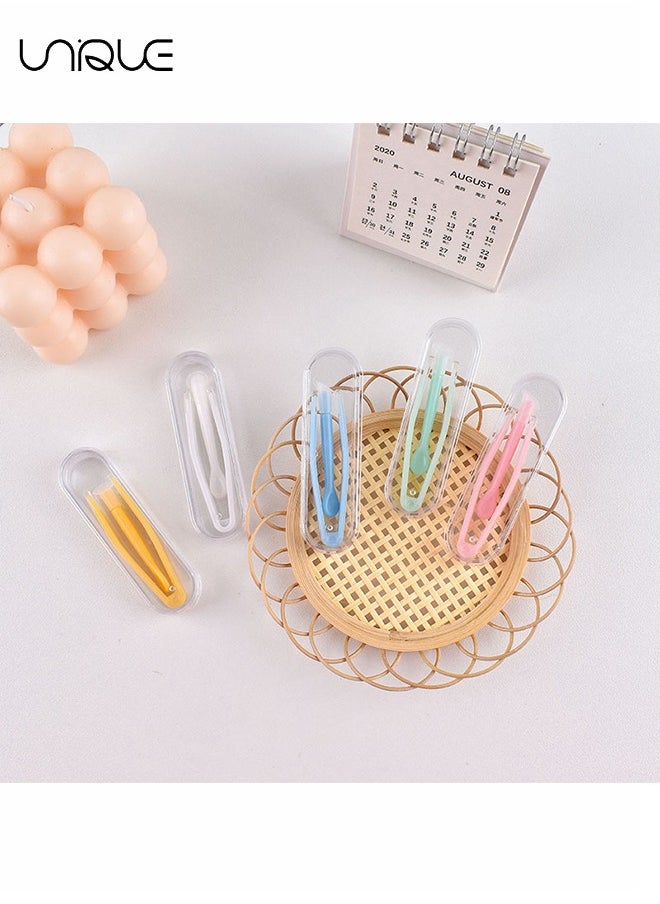 Unique 10 Pieces Contact Lens Tweezer Case, Travel Tweezers and Suction Stick Contact Lenses Inserter Remover (5 Colors) Contact Lens Remover Plunger Holder Inserter Remover for Hard Lenses  - Image 4