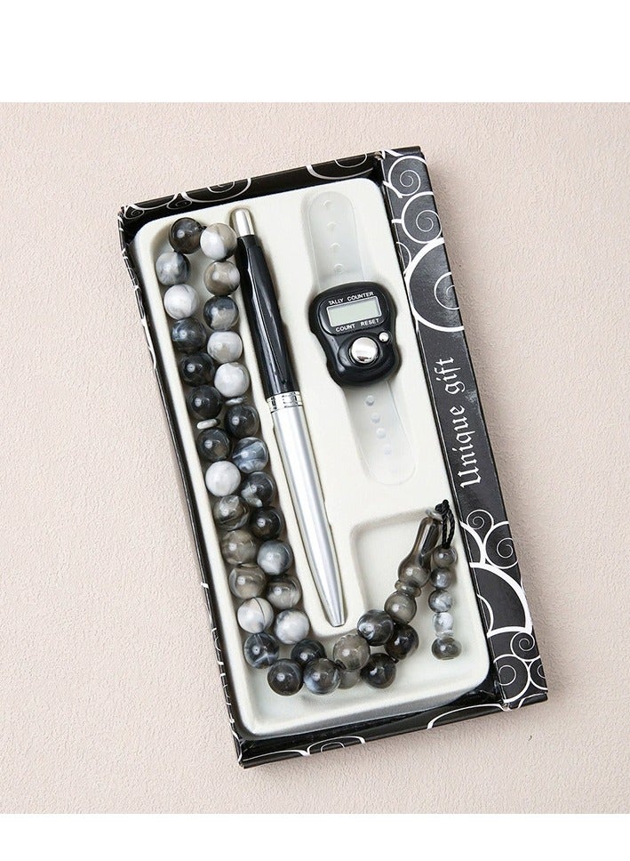 مجموعة عدّ سبحات الصلاة - مسبحة للتأمل والعبادة الإسلامية، عداد أصابع رقمي، هدية رمضان، هدية عيد، ملحق صلاة للمسلمين - Image 1