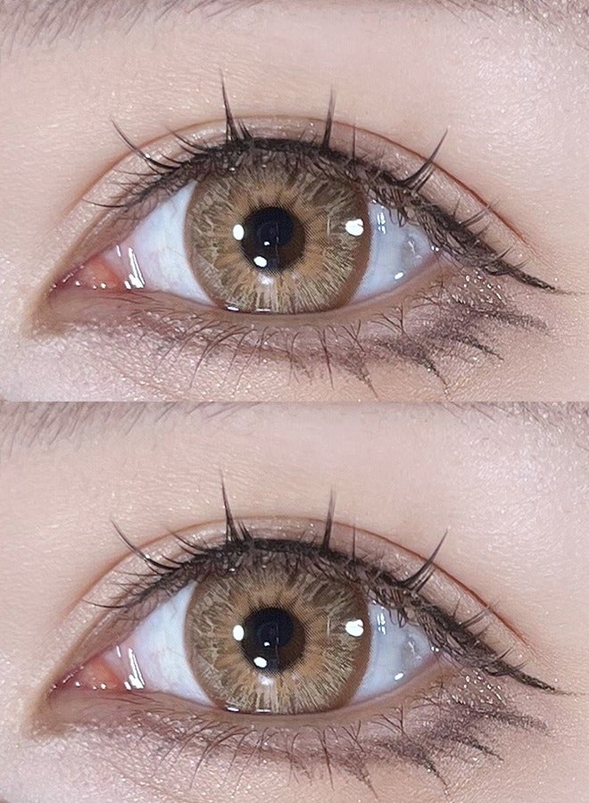 Freshlady Colored Contact Lenses Leopard Brown 14.50mm Yearly Disposable for Daily Wear - Image 2