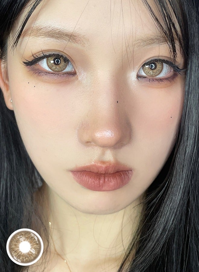 Freshlady Colored Contact Lenses Leopard Brown 14.50mm Yearly Disposable for Daily Wear - Image 3