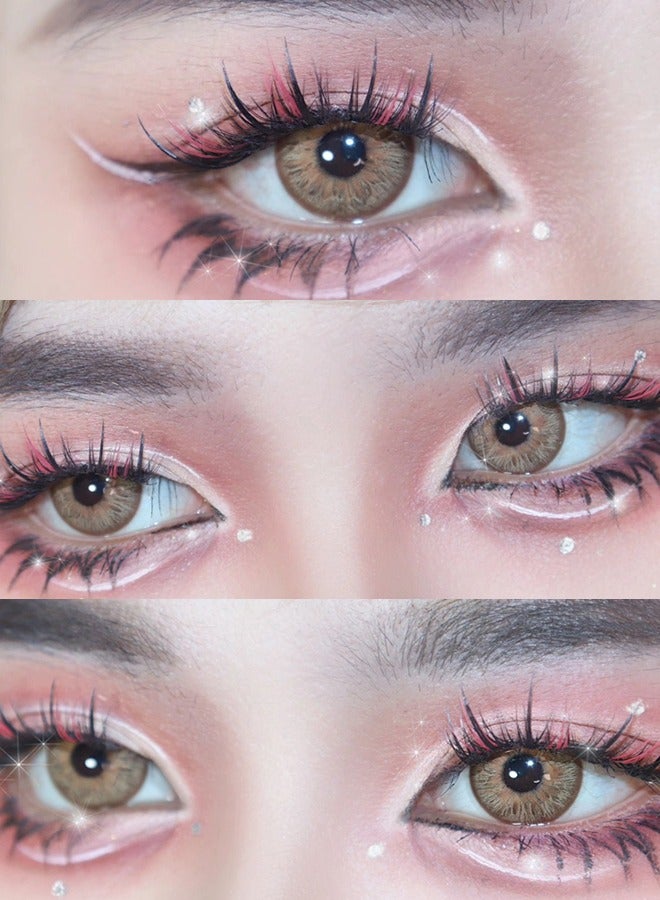 Freshlady Colored Contact Lenses Leopard Brown 14.50mm Yearly Disposable for Daily Wear - Image 4