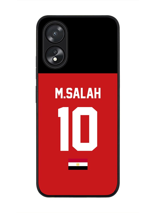 Stylizedd Rugged Black Edge case for Oppo A18 / Oppo A38, Slim fit Soft Flexible Rubber Edges Anti Drop Cover - Football Team - Egypt, Player Name - M.Salah - Image 1
