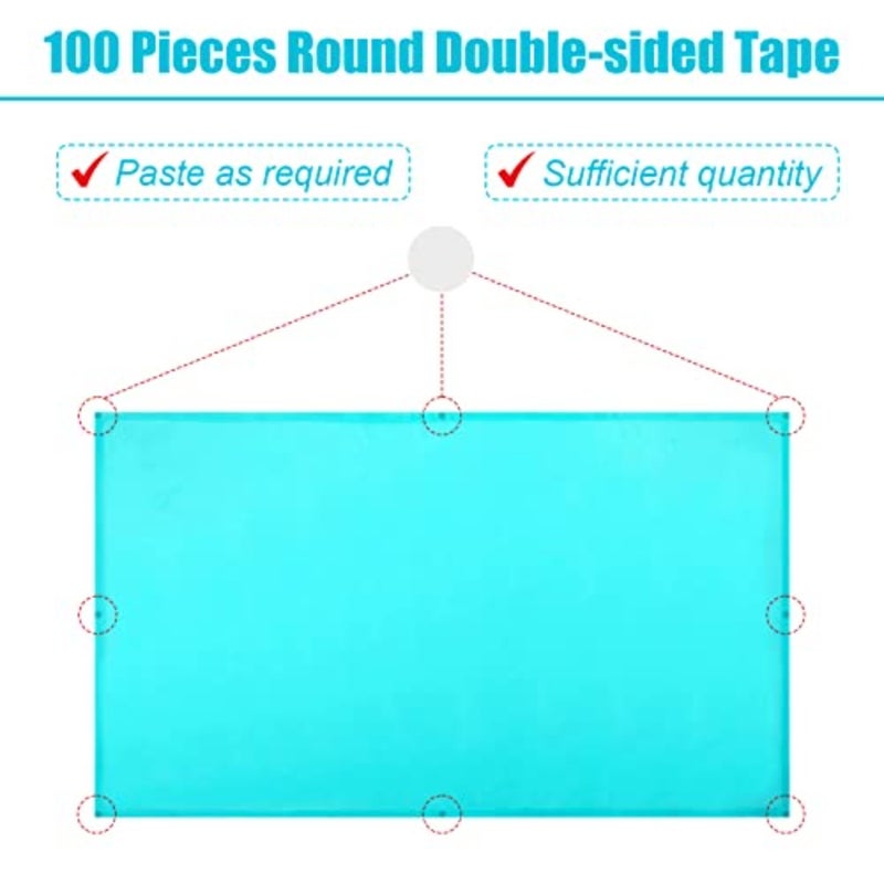 8 Pack Calming Fluorescent Light Covers Filters for Ceiling Lights Classroom Office Hospital Home Decor 4 x 2 Feet, Blue, with Round Double Sided Tape - Image 3