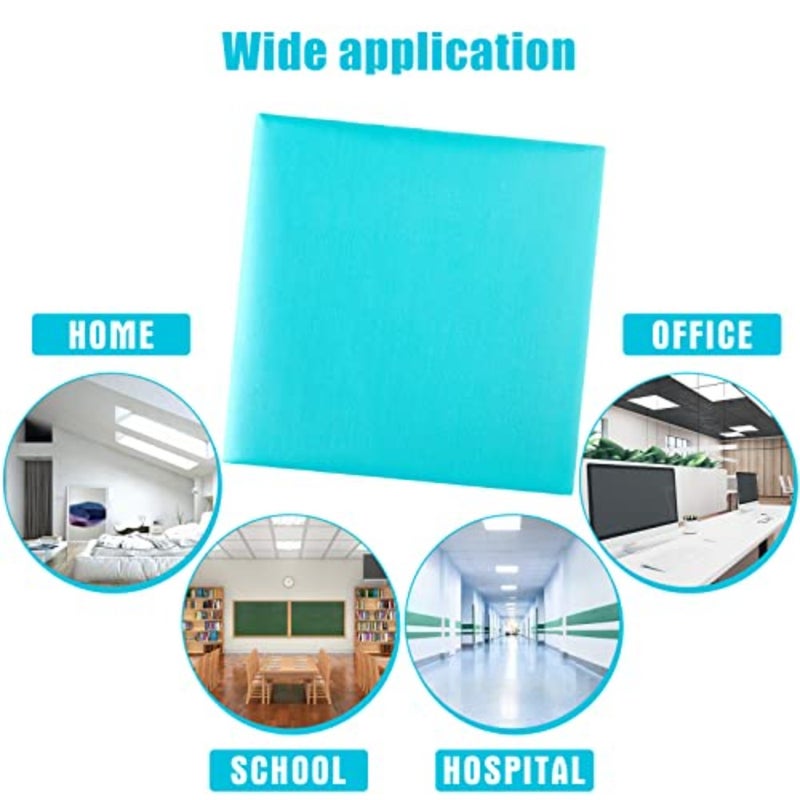 8 Pack Calming Fluorescent Light Covers Filters for Ceiling Lights Classroom Office Hospital Home Decor 4 x 2 Feet, Blue, with Round Double Sided Tape - Image 5