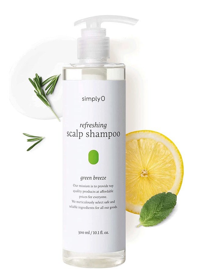 simplyO Refreshing Scalp Shampoo | Biotin & Panthenol I Dry, Itchy Scalp | Paraben-Free, Sulfate-Free I Green Breeze I 10.1 fl. oz - Image 1