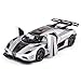 FLYKIRIN Toy Cars 132 Scale Koenigsegg One Diecast CarsCar Models with Light Sound and Pull BackCar Toys Birthday Gifts for Boys and Boyfriends Silvery - Image 2