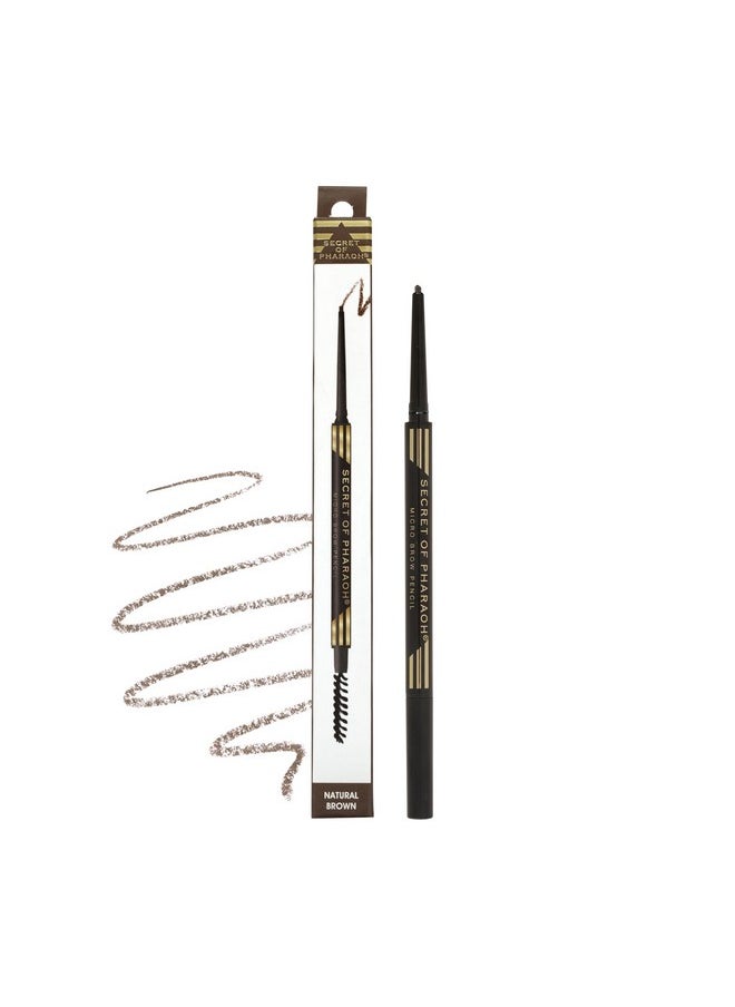 EBIN NEW YORK Micro Brow Pencil Natural Brown Draws Tiny Brow Hairs With Ultra Thin Eye Brow Pencil Defines Final Look Soft Brush For Smudging Water Resistant Formula Curelty Free  - Image 1