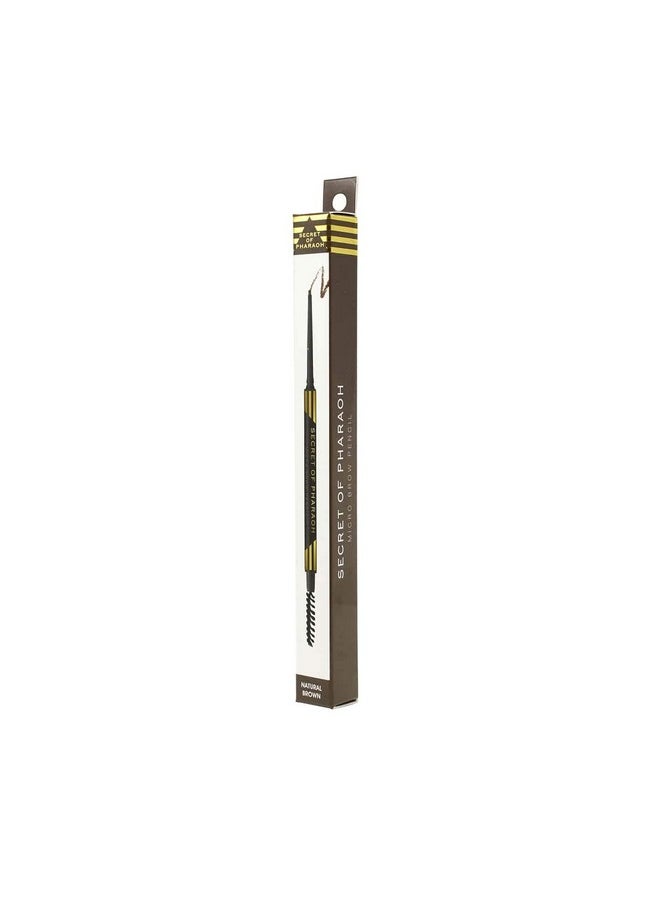 EBIN NEW YORK Micro Brow Pencil Natural Brown Draws Tiny Brow Hairs With Ultra Thin Eye Brow Pencil Defines Final Look Soft Brush For Smudging Water Resistant Formula Curelty Free  - Image 2