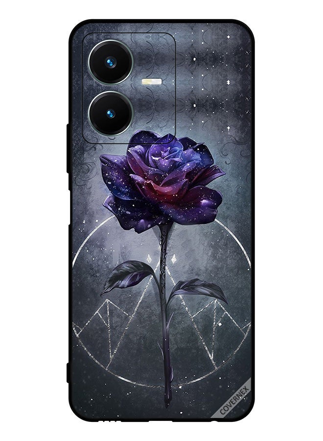 Covernex Protective Case Cover For vivo Y22 Dark Flower Wallpaper - Image 1