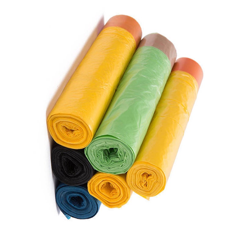 Drawstring Garbage Bags Thickened Large Capacity Trash Bags for Kitchen Bathroom Office 15pcs - Image 1