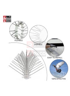 Bird Spikes Flexible Plastic Base 5 Pin Stainless Steel Bird Spikes for Pigeons and Other Small Birds Pack of 2 - pzsku/Z3E786912A7669319122CZ/45/_/1699595306/e7b33c8e-c05d-4b2c-885d-46a9bcafbe92