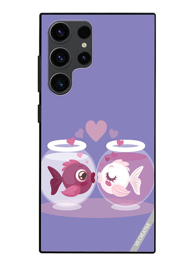 VR CREATIVE Protective Case Cover For Samsung Galaxy S23 Ultra 5G Love Fish Design Multicolour - Image 1