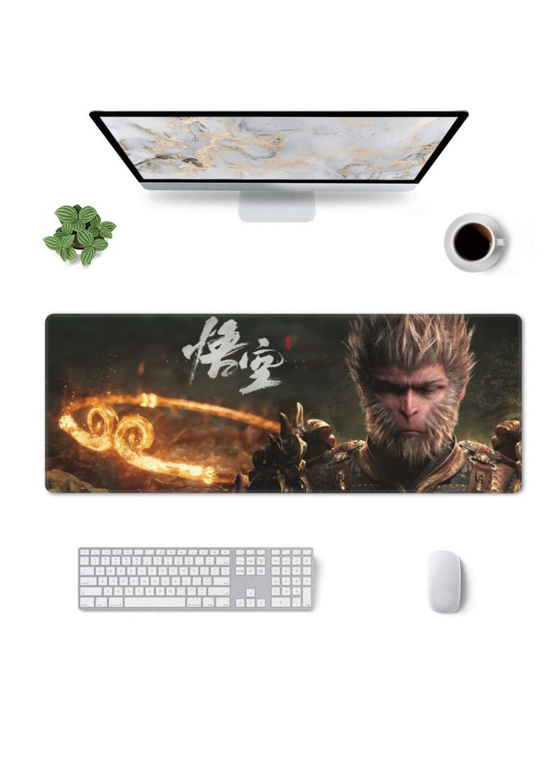 General Black Myth Goku Game Mouse Pad Large Home Internet Cafe E-sports Non-slip Comfortable Natural Rubber Mouse Desk Pad 