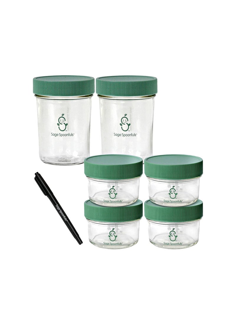Sage Spoonfuls - glass baby food jars with lids - Image 1