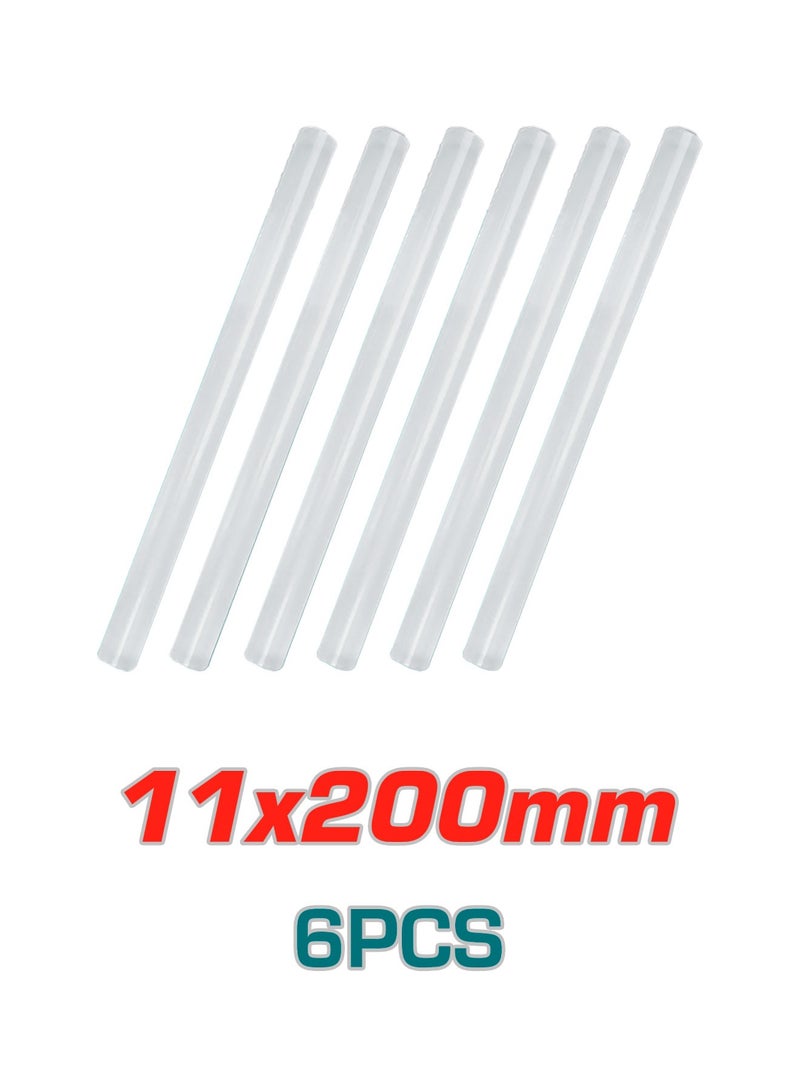 TOTAL Total Hot Glue Gun Sticks, 11.2mm x 200mm, Petroleum Resin, 6 Pieces  - Image 3