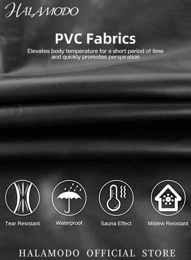 HALAMODO 2PCS Sauna Suit with Sauna Jacket & Pants Weight Loss Exercise Slimming Gym Fitness Workout Sweat Suit for Women and Men - Image 3