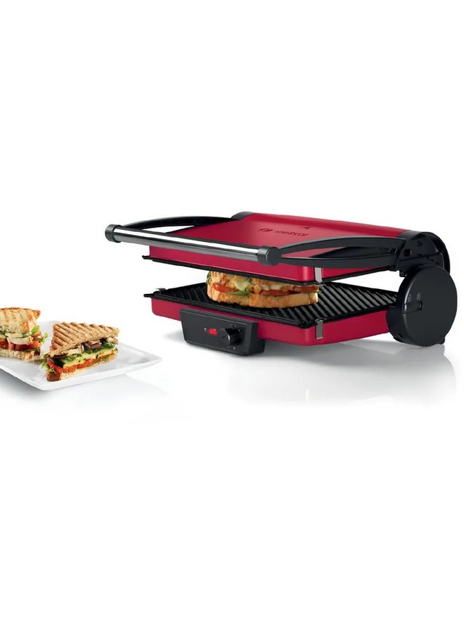 BOSCH Electric Contact Toaster Grill Steel Body 2000 W TCG4104GB Red - Image 2