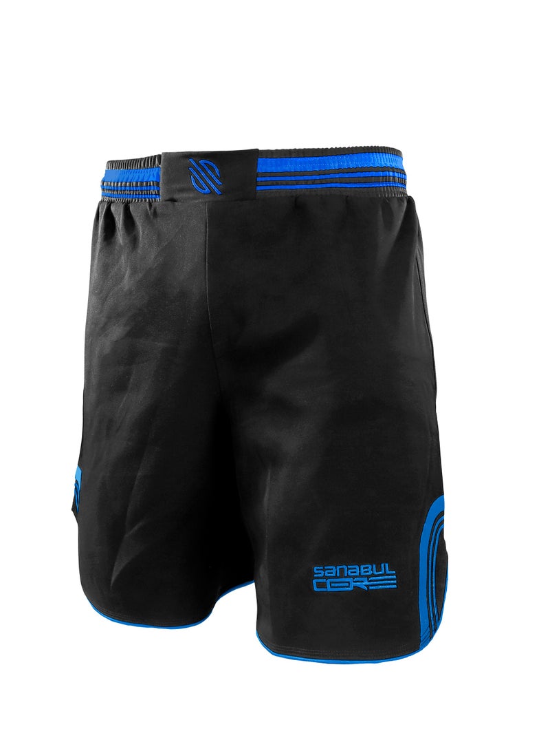 Sanabul Core MMA Shorts for Men, Boxing No Gi Jiu Jitsu Grappling BJJ Shorts BLACK MEDIUM - Image 1
