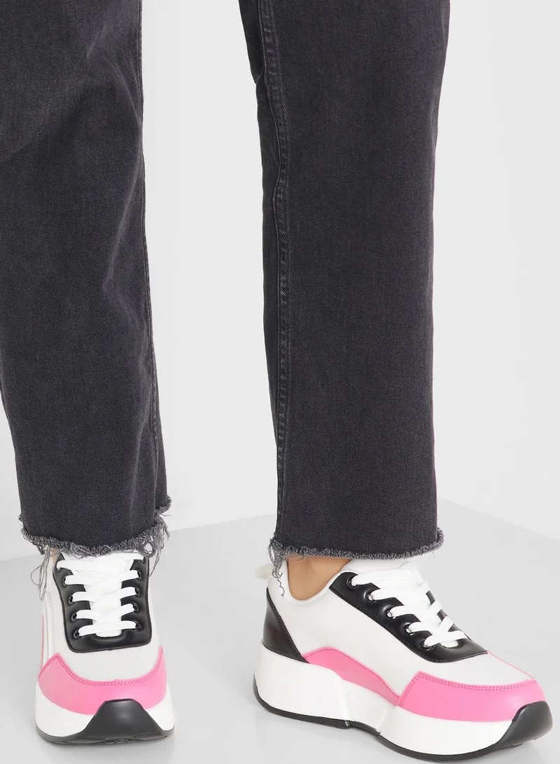 Ginger Bright Colourblock Stacked Sole Sneaker