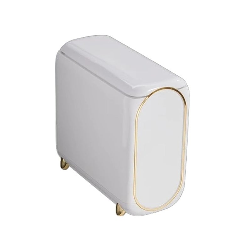 Seadra Trash Can Ultranarrow Centimeter Toilet Toilet Small Narrow Side Narrow Gap Ultrathin Flat Gap Bathroom Luxury look for home - Image 1