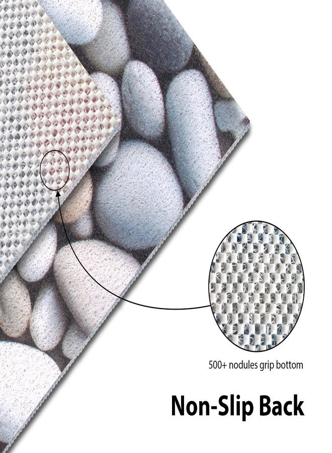 Yonala Square Shower Mat, Yonala 27 x 27 Inch Stylish Non Slip Shower Mats for Inside Shower with Central Drain Hole, Soft Trimmable PVC Loofah Anti Slip Shower Mat for Walk in Shower Stall, Quick Drying - Image 3