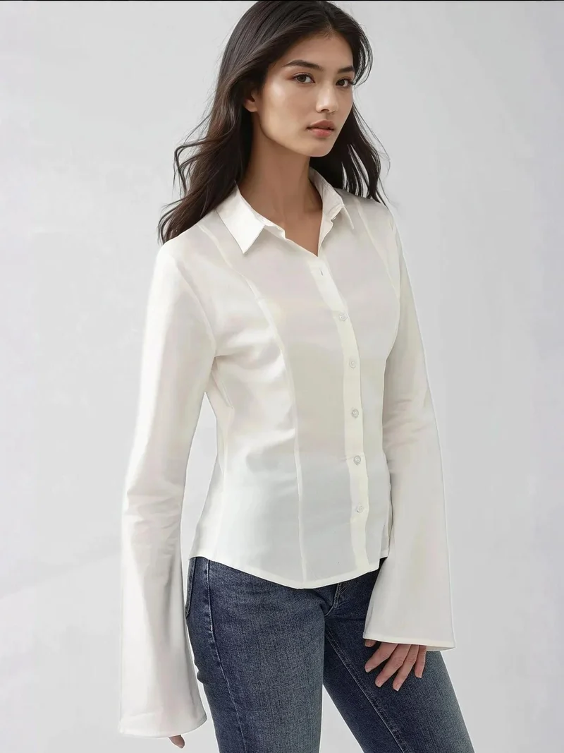 HICCUP Fitted Long Sleeve Shirt