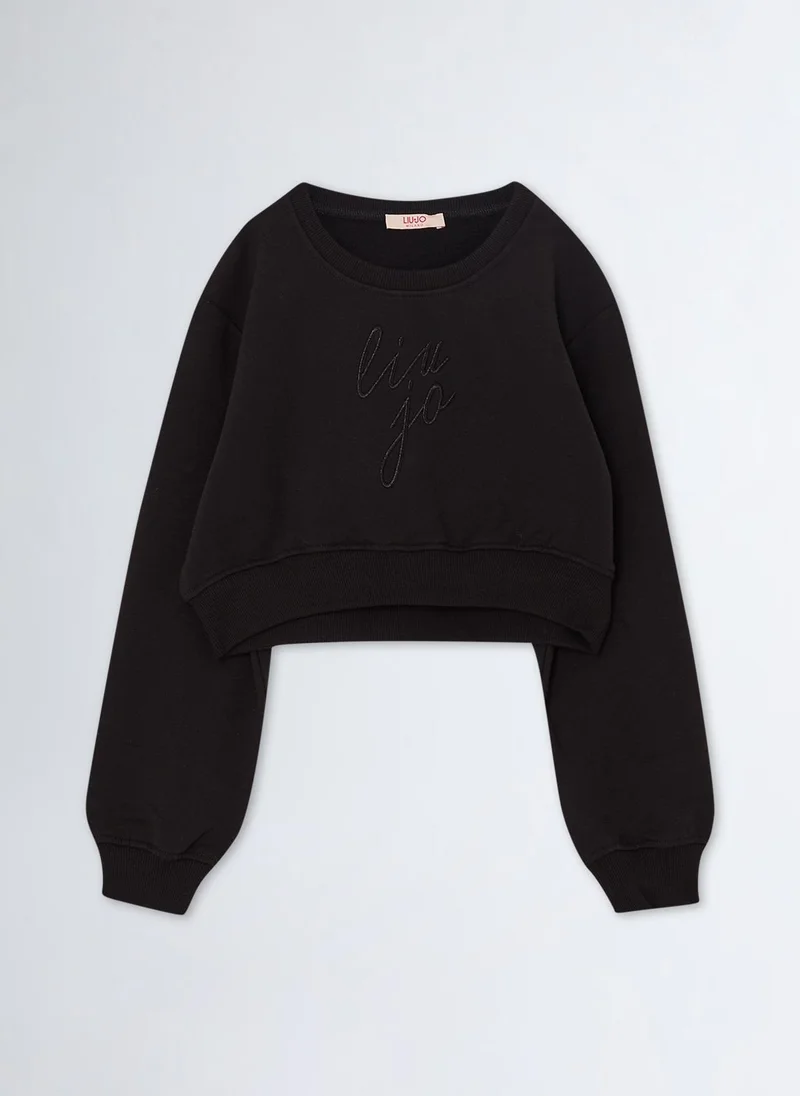 ليو جو Sweatshirt with Embroidered Logo