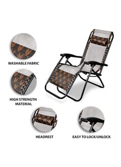 Evolluxi Evolluxi Stainless Steel Zero Gravity Folding Recliner Chair Adjustable Patio Lounge Pillow For Poolside Yard Beach Camping Outdoor Easy To Store Double Shade Gold  - Image 5