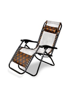 Evolluxi Evolluxi Stainless Steel Zero Gravity Folding Recliner Chair Adjustable Patio Lounge Pillow For Poolside Yard Beach Camping Outdoor Easy To Store Double Shade Gold  - Image 1
