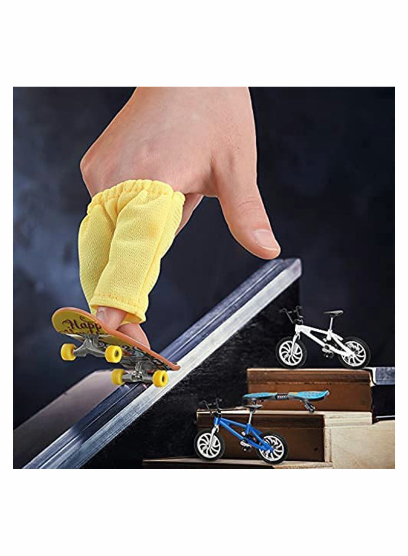 Mini Skateboard Mini Finger Toys Set 18 Pieces Includes Finger Skateboards Finger Bikes Scooter Mini Scooters and Matched Wheels and Tools Accessories Educational Toys for Party Favors - Image 4
