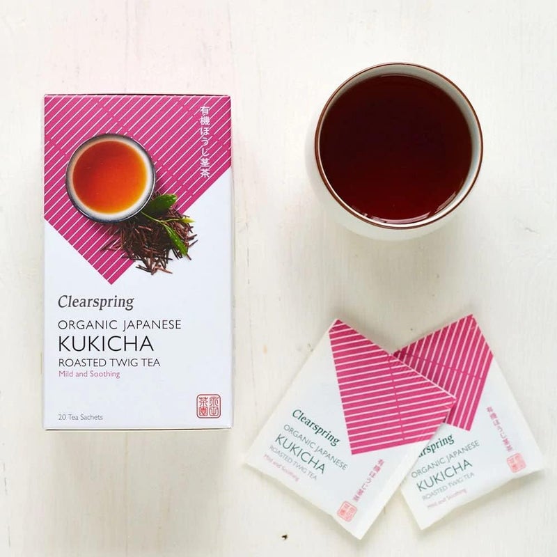 Clearspring Organic Japanese Kukicha Roasted Twig Tea - Mild and Soothing - 20 Tea Sachets - Image 2