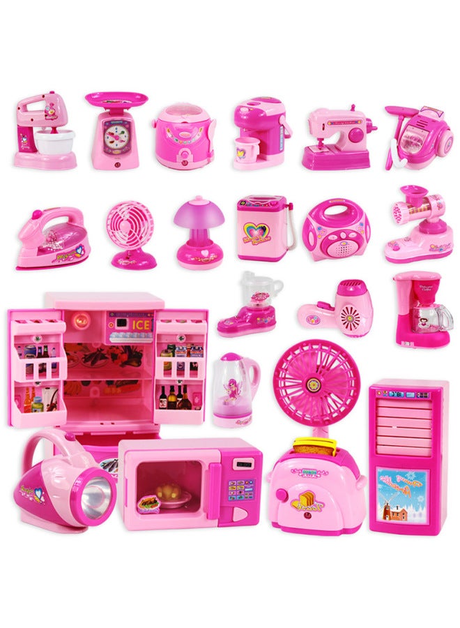 Children's Mini Role-playing Toys Girls' Realistic Electric Small Household Appliances Kitchen Washing Machine Suit Gift-Color:Seat Air Conditioner Toy 140g  - Image 4