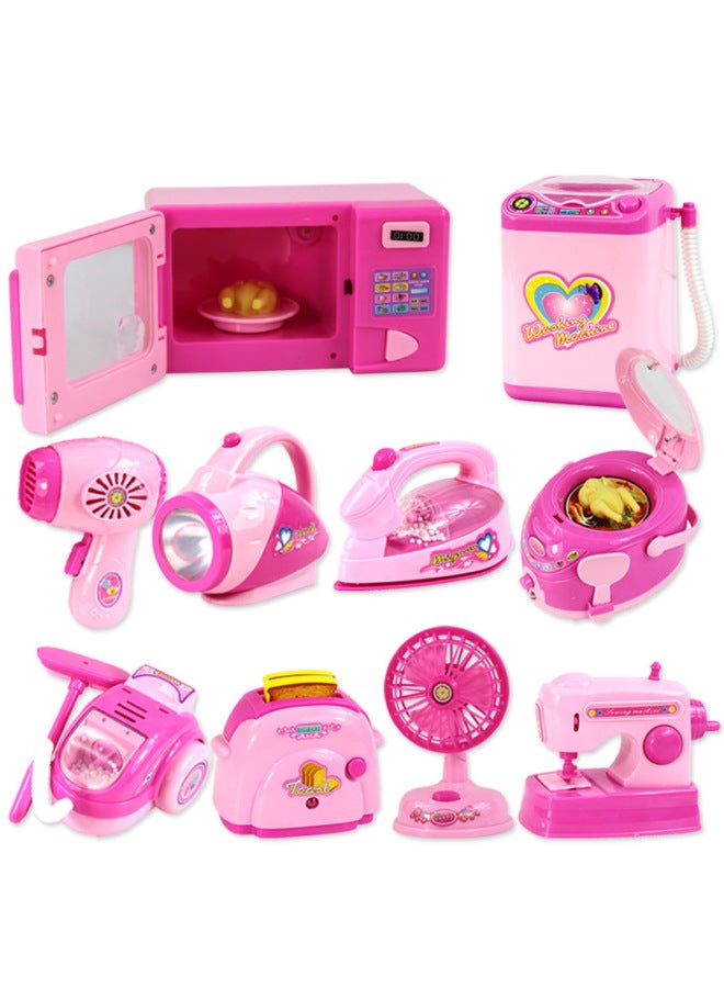 Children's Mini Role-playing Toys Girls' Realistic Electric Small Household Appliances Kitchen Washing Machine Suit Gift-Color:Seat Air Conditioner Toy 140g  - Image 2