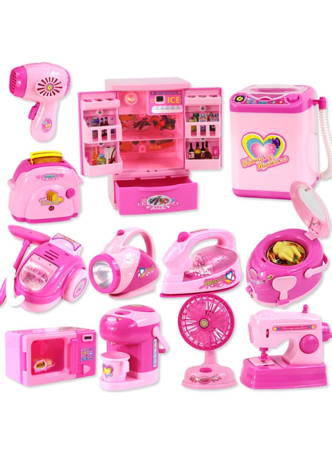 Children's Mini Role-playing Toys Girls' Realistic Electric Small Household Appliances Kitchen Washing Machine Suit Gift-Color:Seat Air Conditioner Toy 140g  - Image 5
